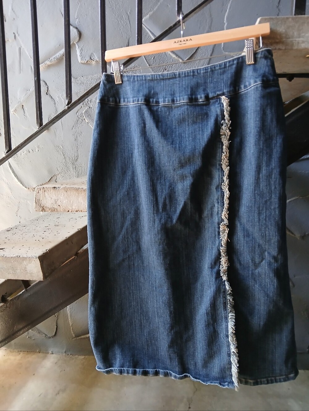 Vintage MONTERY BAY Denim Skirt Size 14 Marked Runs Small